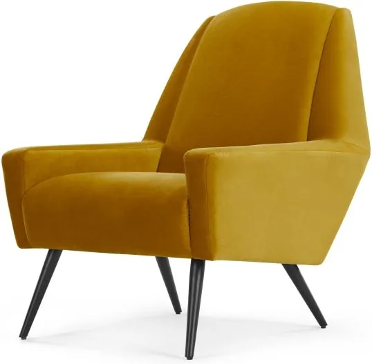 Roco Accent Armchair, Old Gold Velvet 