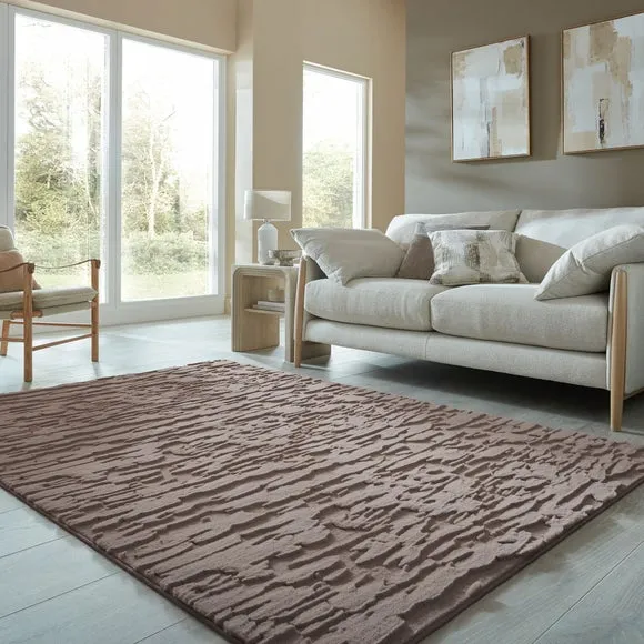 Adina Faux Fur Abstract Luxe Rug 1