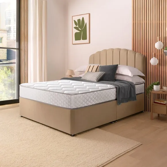 Silentnight Divan Set with Merlin Headboard and 800 Pocket Spring Memory Foam Mattress 1