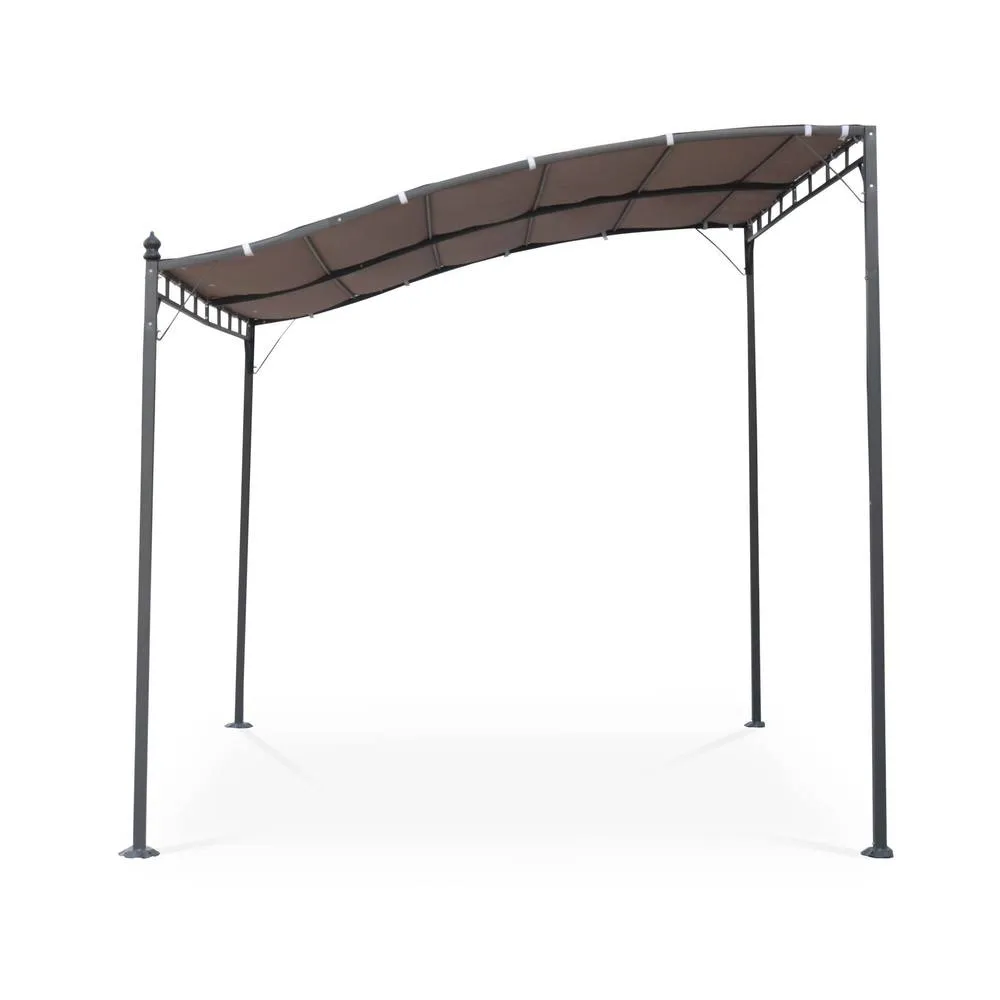 sweeek 3x2.5m wall-mounted pergola in Taupe 2