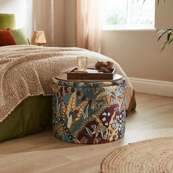 Natures Exhibitionist Round Storage Ottoman 3