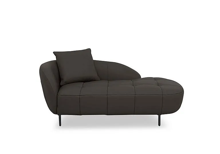 Bridgerton Leather Chaise - Dark Chocolate