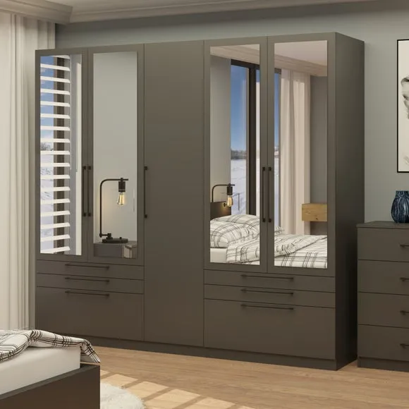 Foster 5 Door 6 Drawer Wardrobe 2