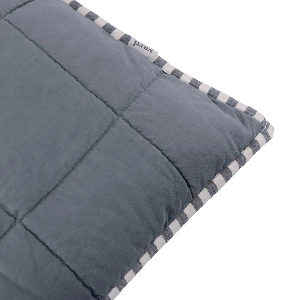 Yard Hebden Striped 100% Cotton Cushion in Navy 6