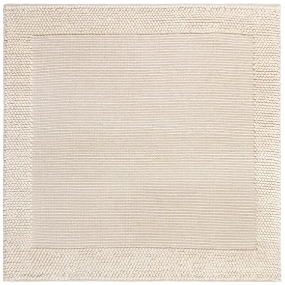 Pebble Wool Border Square Rug 5