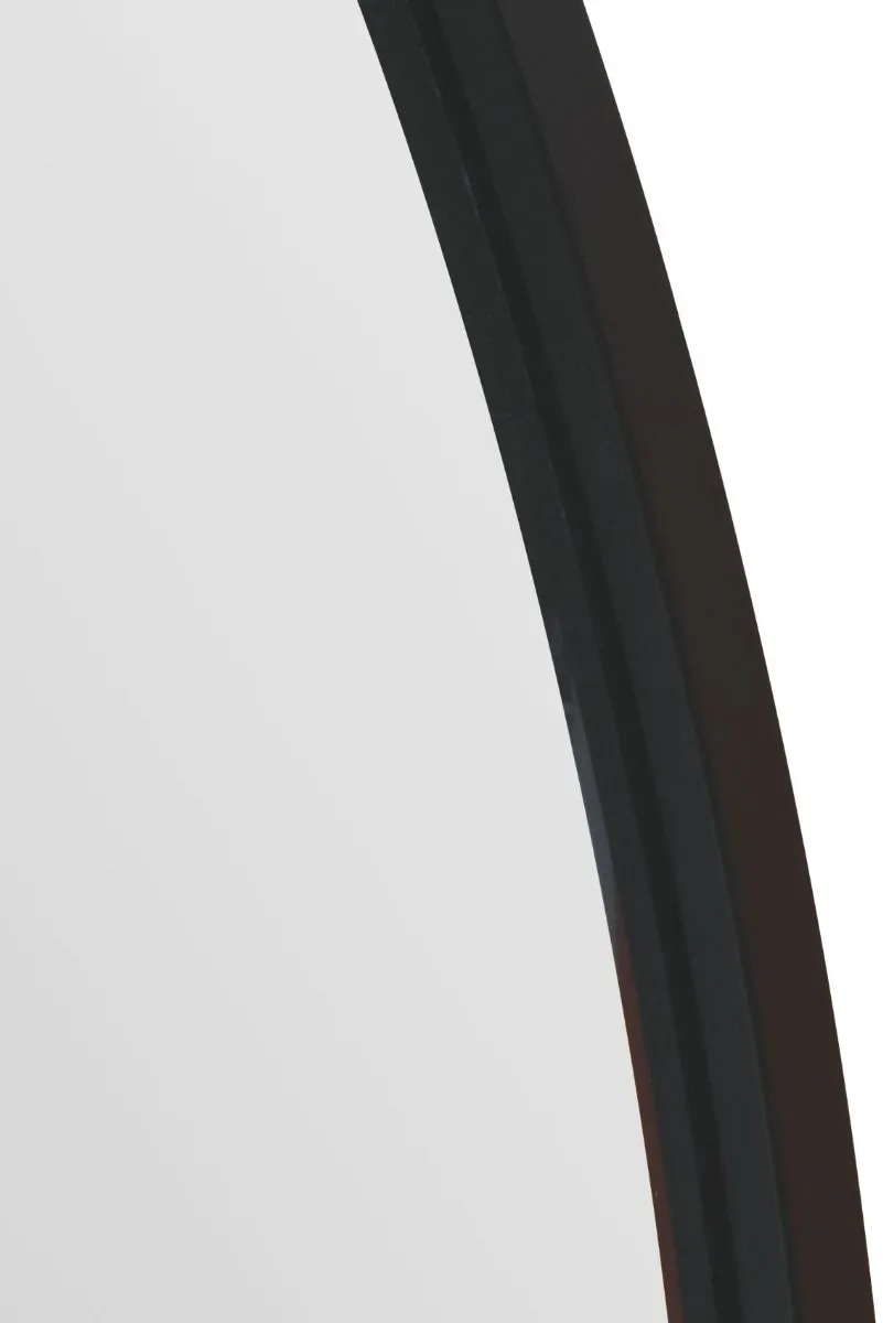 MirrorOutlet Black Metal Framed Arched Wall Mirror 49" X 35" (125CM X 90CM) 6