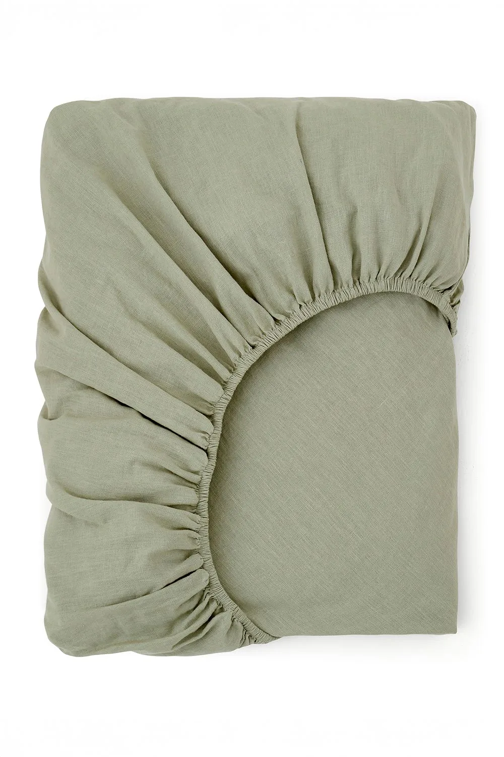 Martex Touch of Linen Fitted Sheet in Pale Green 3