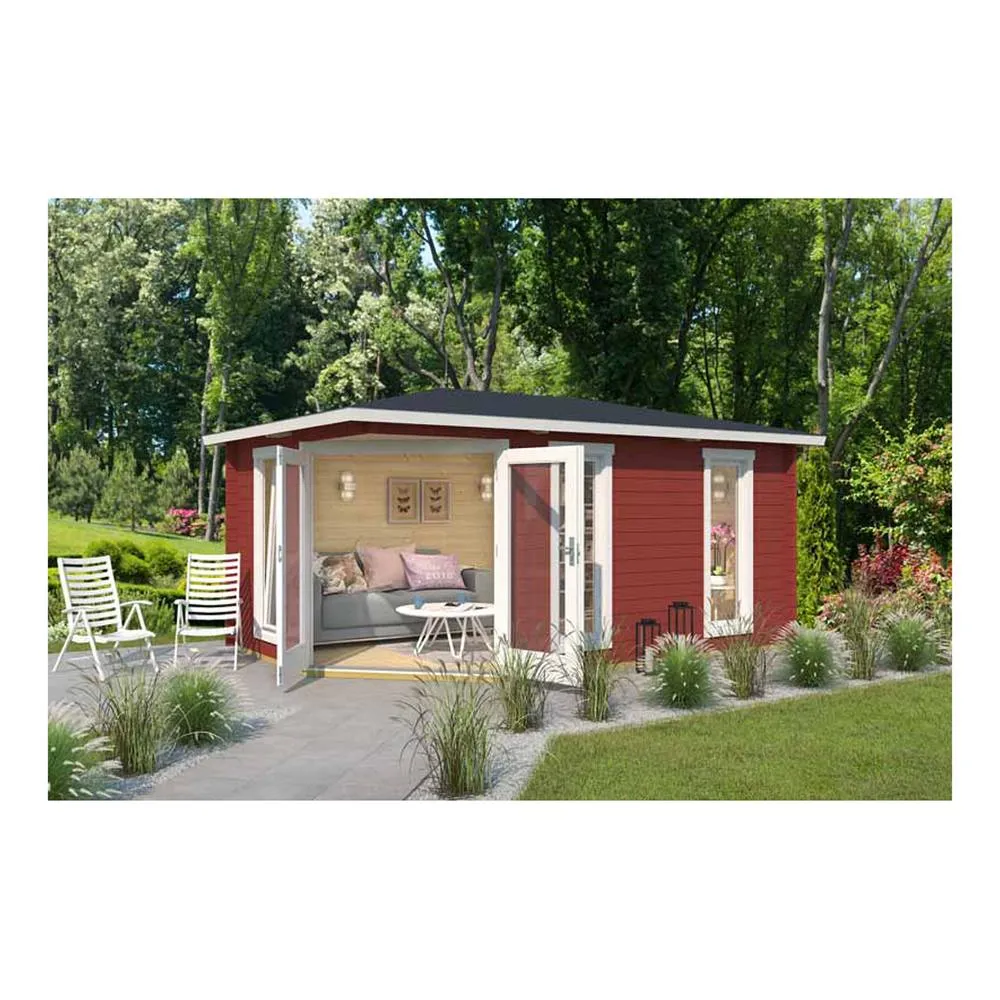 Lasita Maja Ltd Edinburgh 2-Log Cabin, Home Office - L490.3xW322.3xH246.24 cm in Light Tan 5