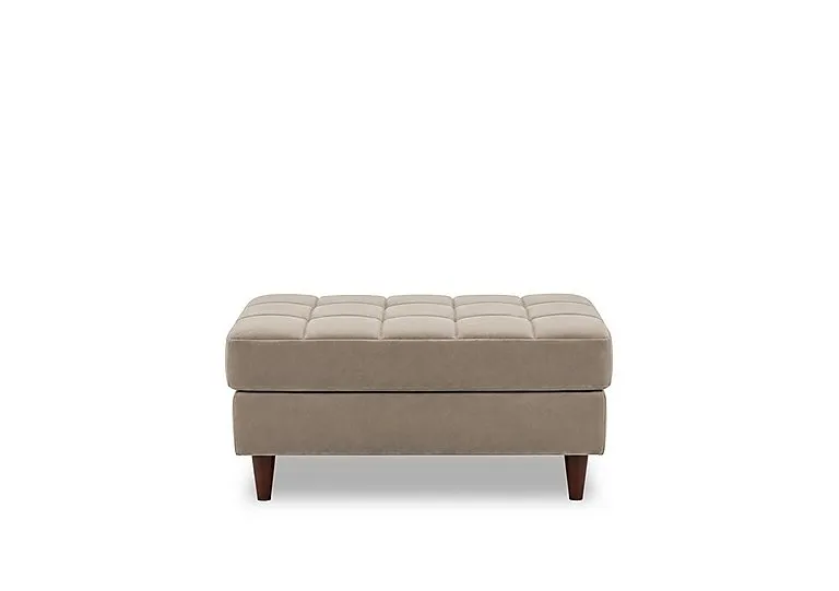 Sullivan Rectangular Fabric Footstool - Living Room Furniture - In Time for Christmas