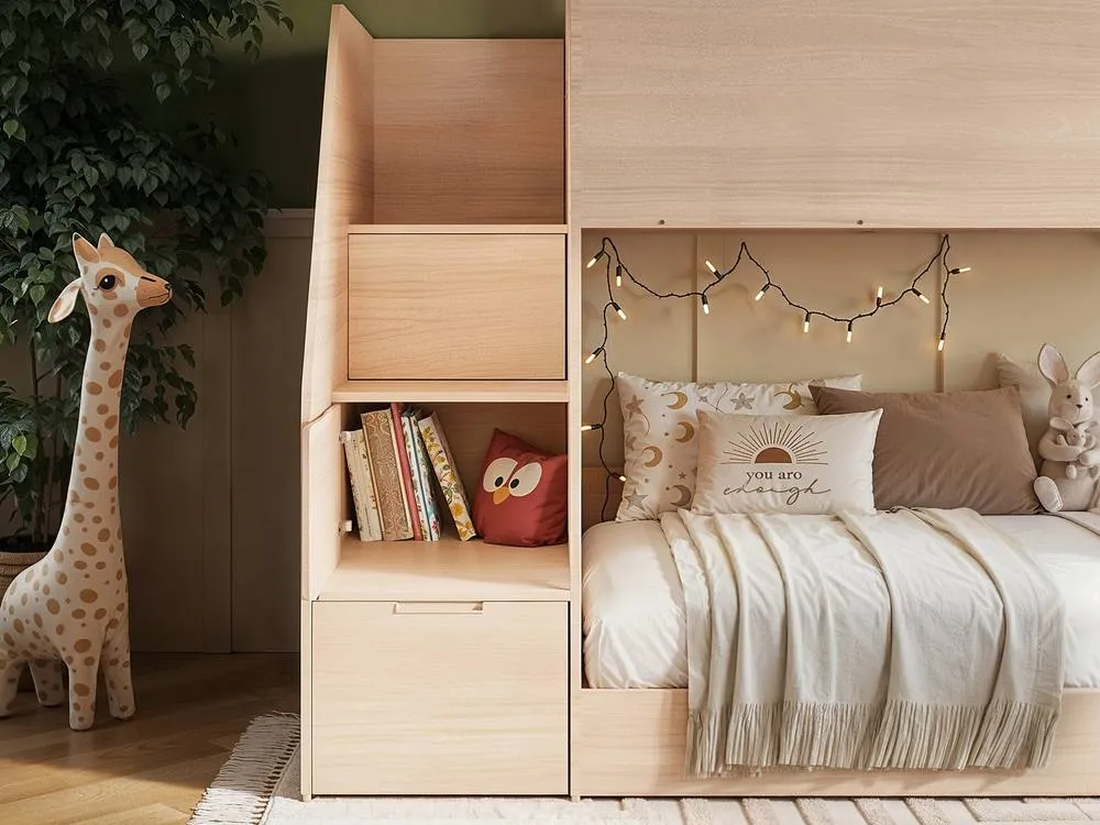 Flair Dreamland House Staircase Bunk Bed in Brown 3