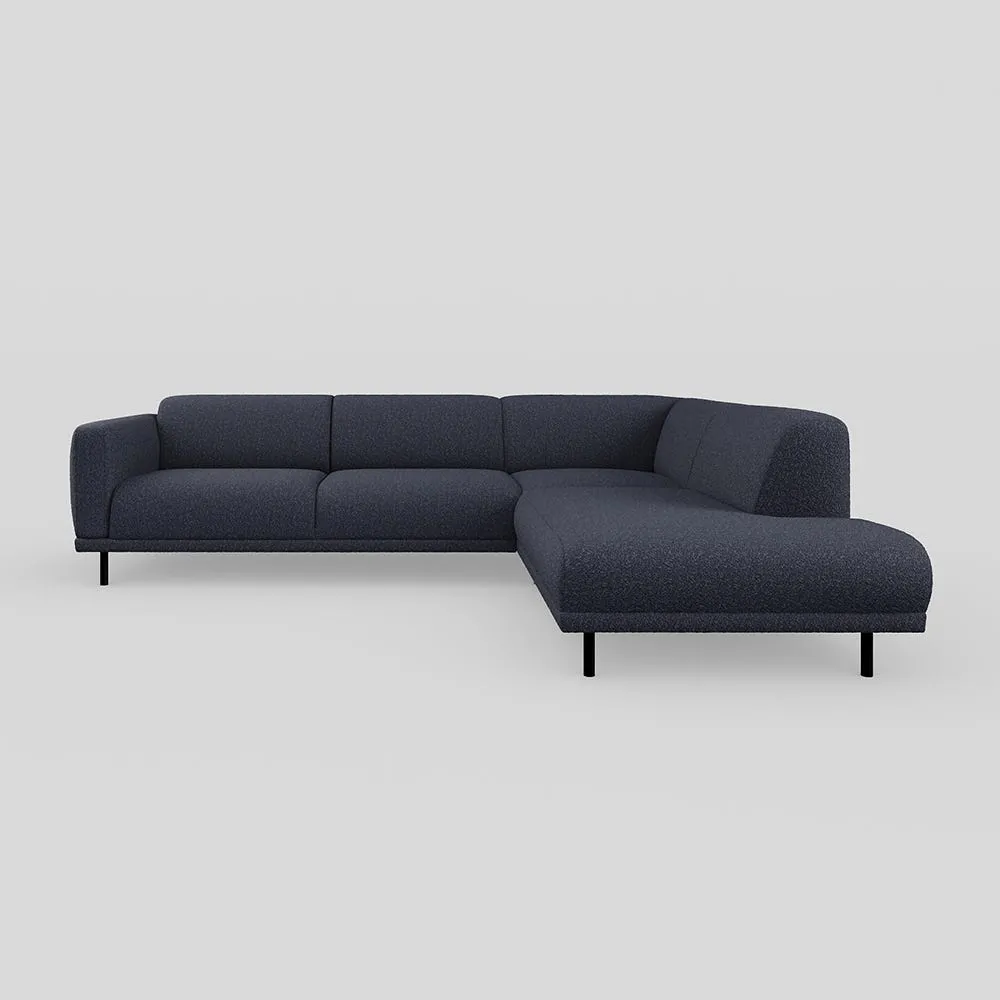 Heal's Harri 3 Str Open End Sofa RHF Boucle Indigo 1