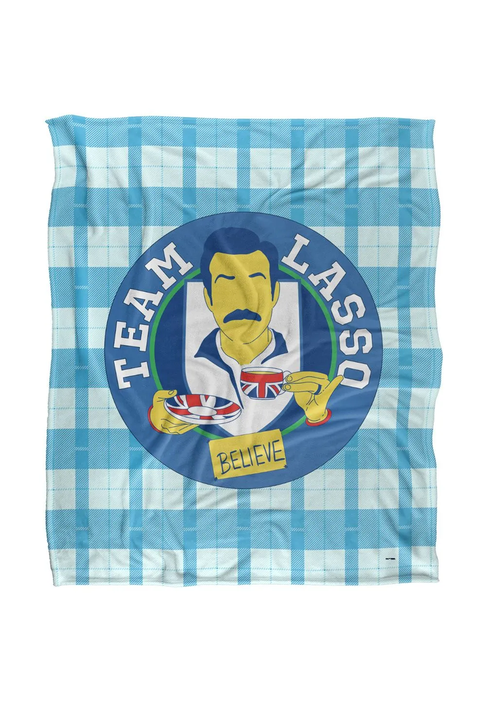 Warner Brothers Ted Lasso, 152x127 cm Team Lasso Silky Touch Super Soft Throw Blanket in White
