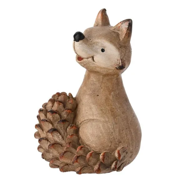 Country Living Wood Effect Fox Ornament 2