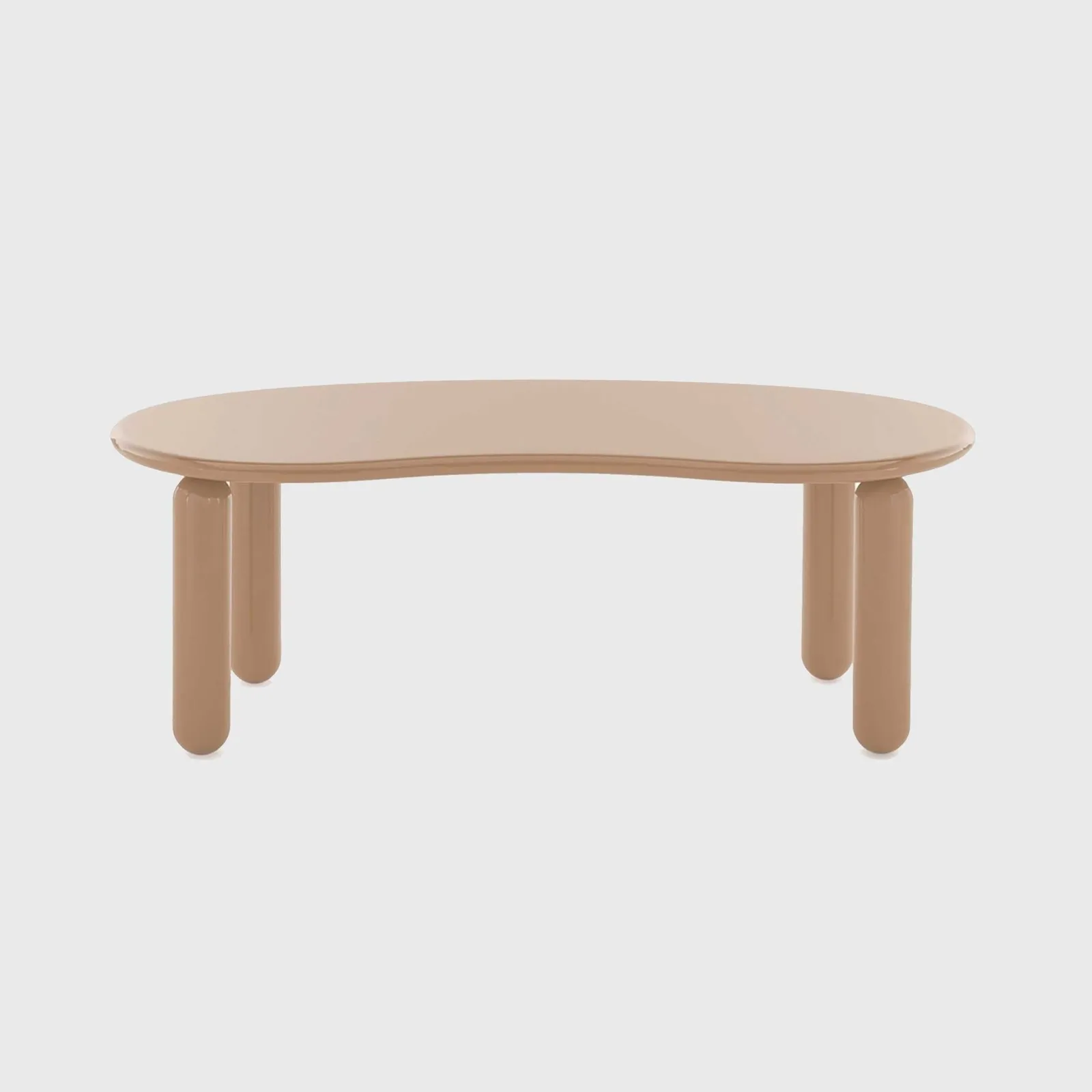 Kartell Undique Mas Side Table 119X59X44 Powder, Round, Neutral Wood | Barker & Stonehouse