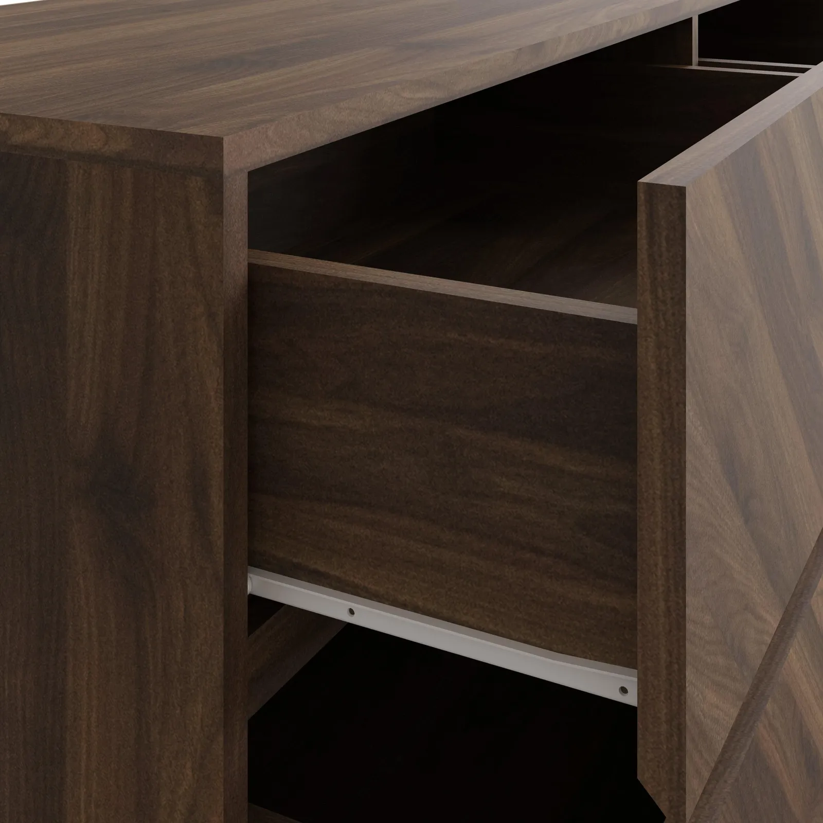 GFW Catania 3+3 Drawer Chest in Walnut 5