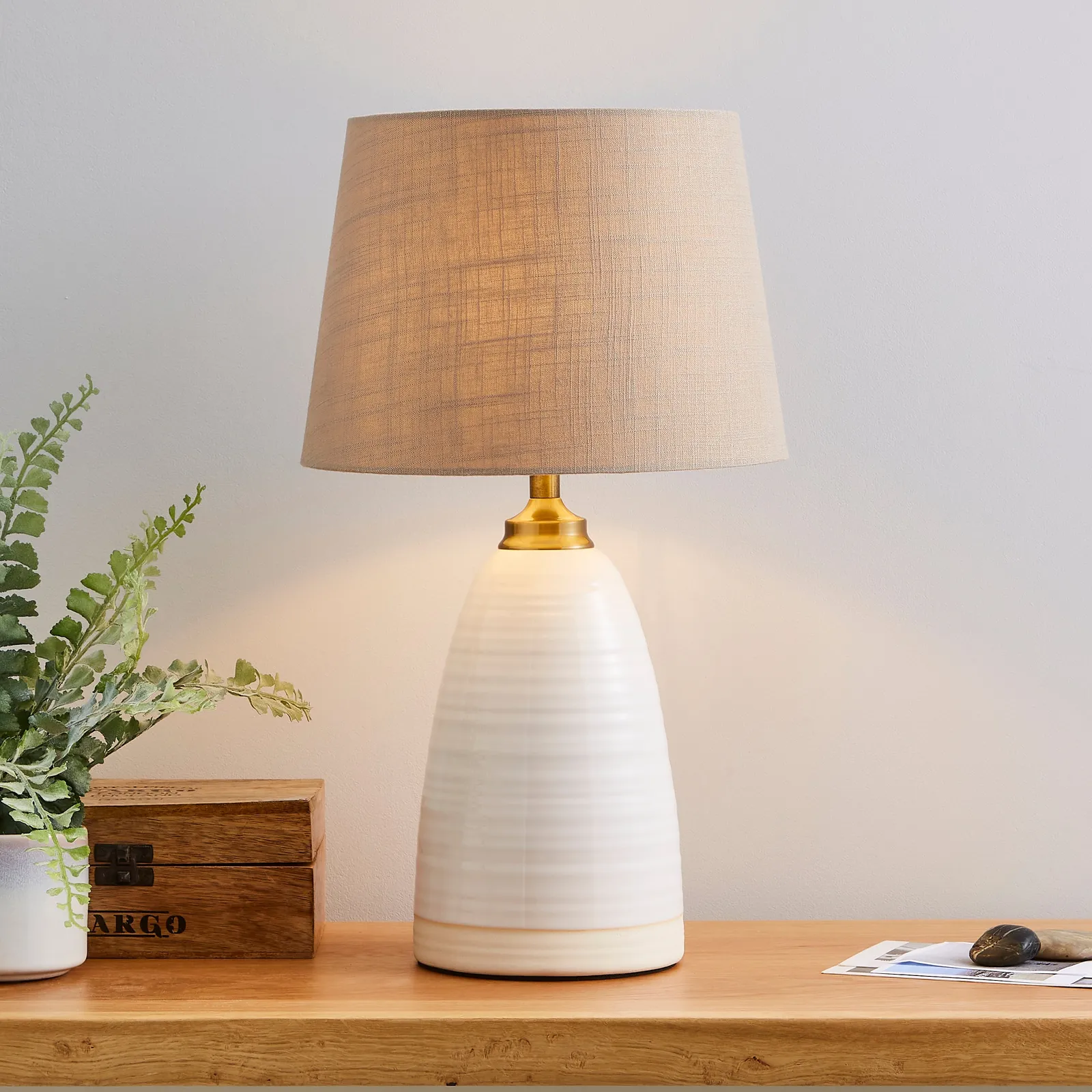 Churchgate Harby Table Lamp White