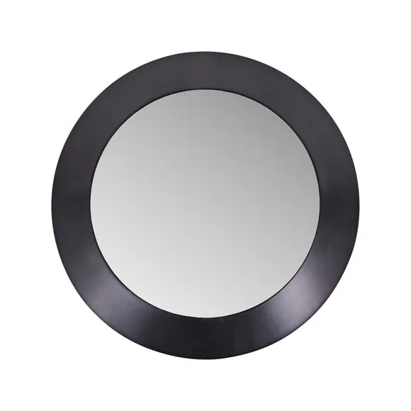 Angled Metal Frame Round Wall Mirror 3