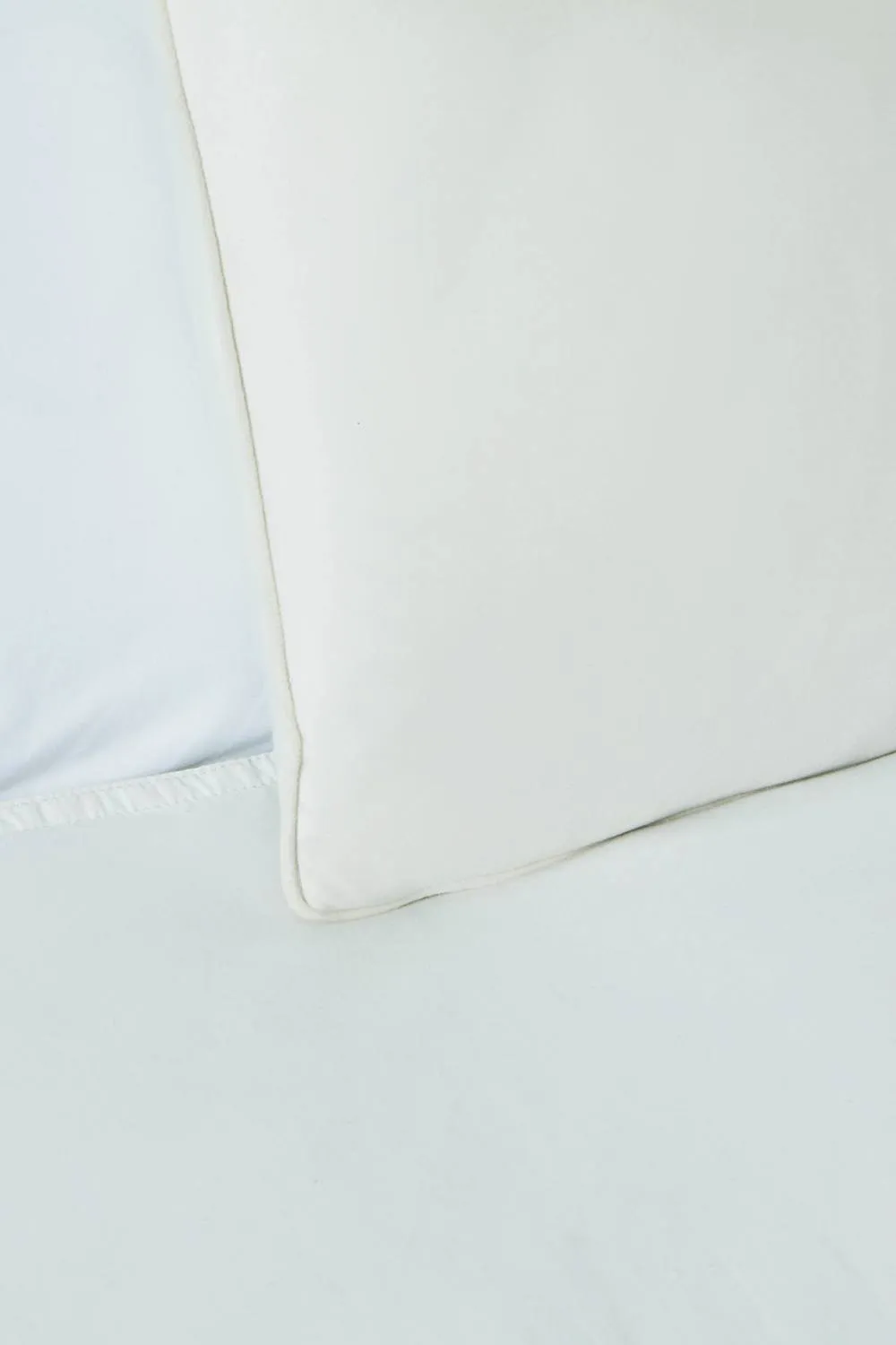 BHS Small Velour Piped Cushion in Natural 2