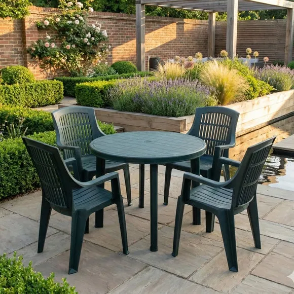 Trabella Athena Round Patio Table with 4 Bonnie Chairs 1
