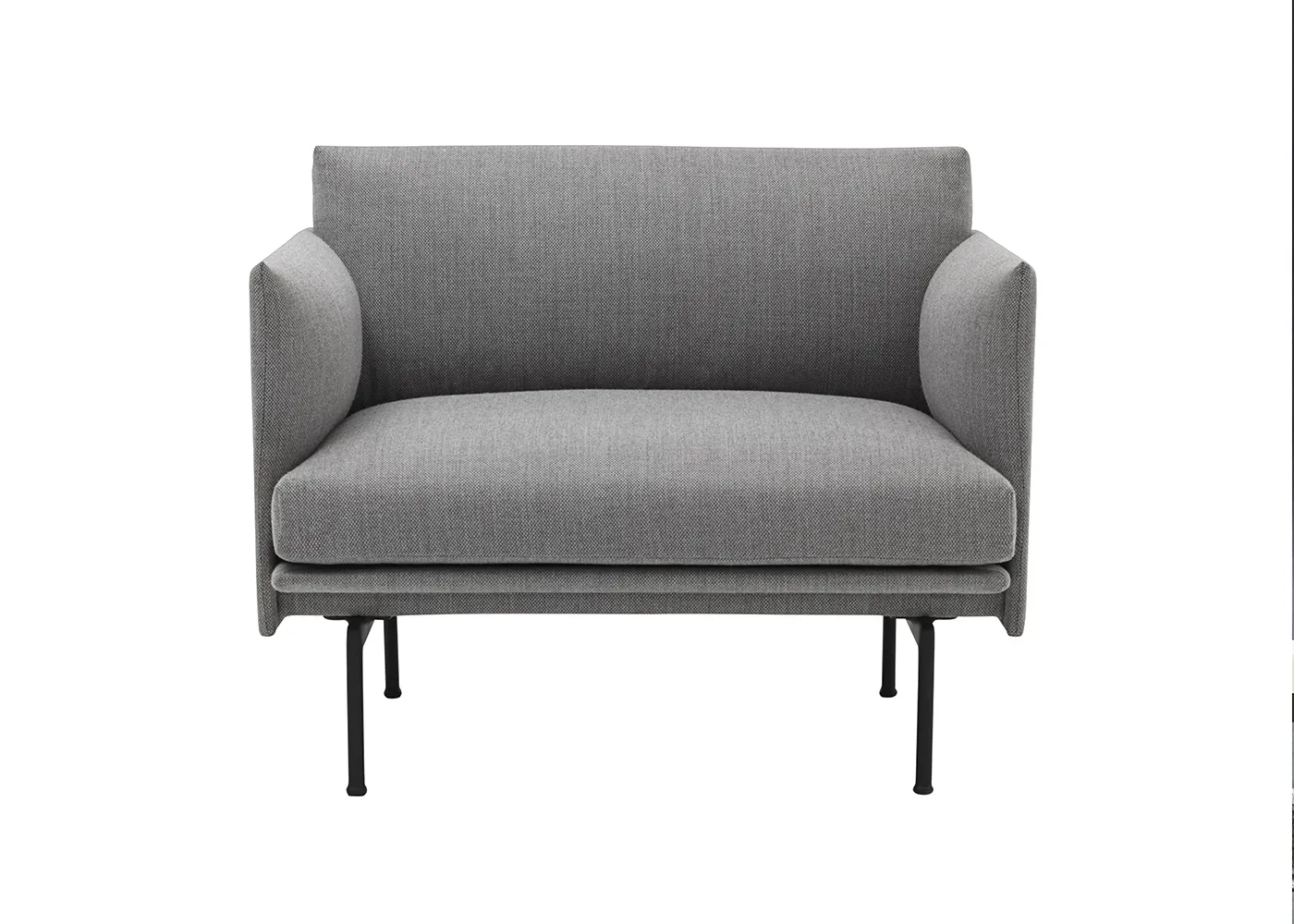 Muuto Outline Armchair Kvadrat Fiord Fabric Light Grey 151 1