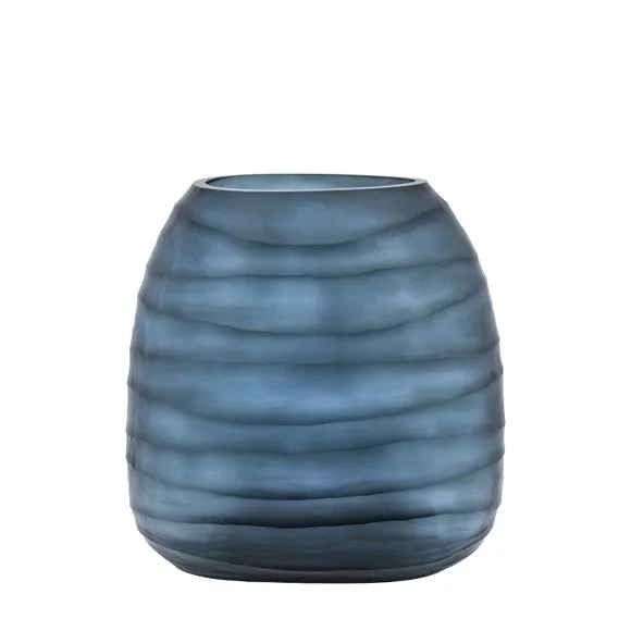Cedar & Sage Sintra Hand Blown Carved Glass Vase 6