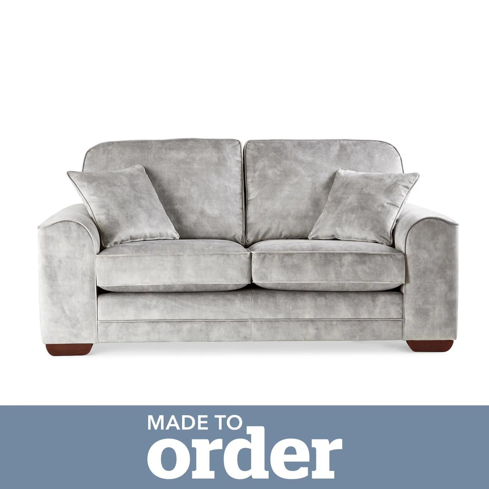 Morello 2 Seater Sofa Slub Velvet Slub Velvet Cement