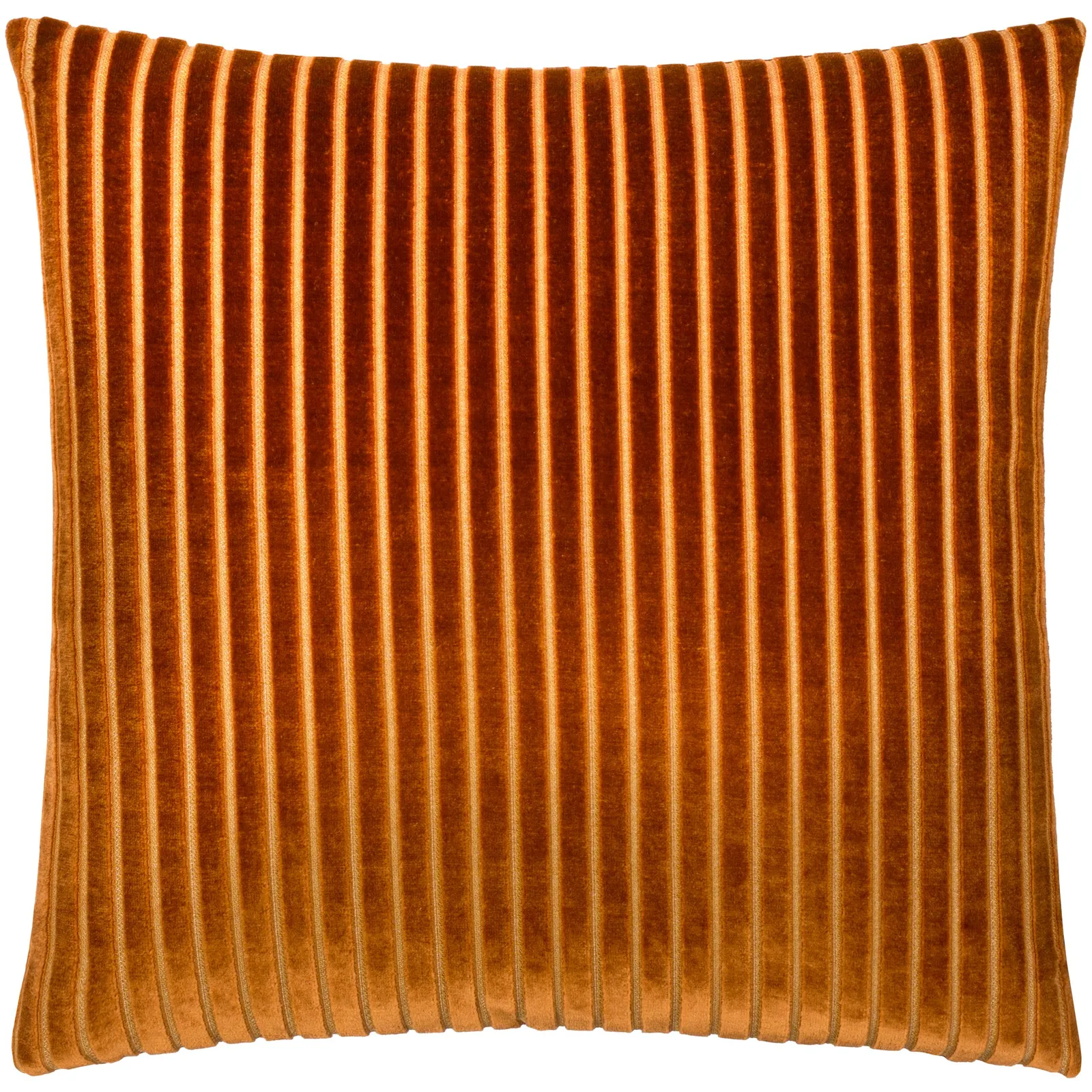 Paoletti Savoy Stripe Velvet Cushion in Bronze 2