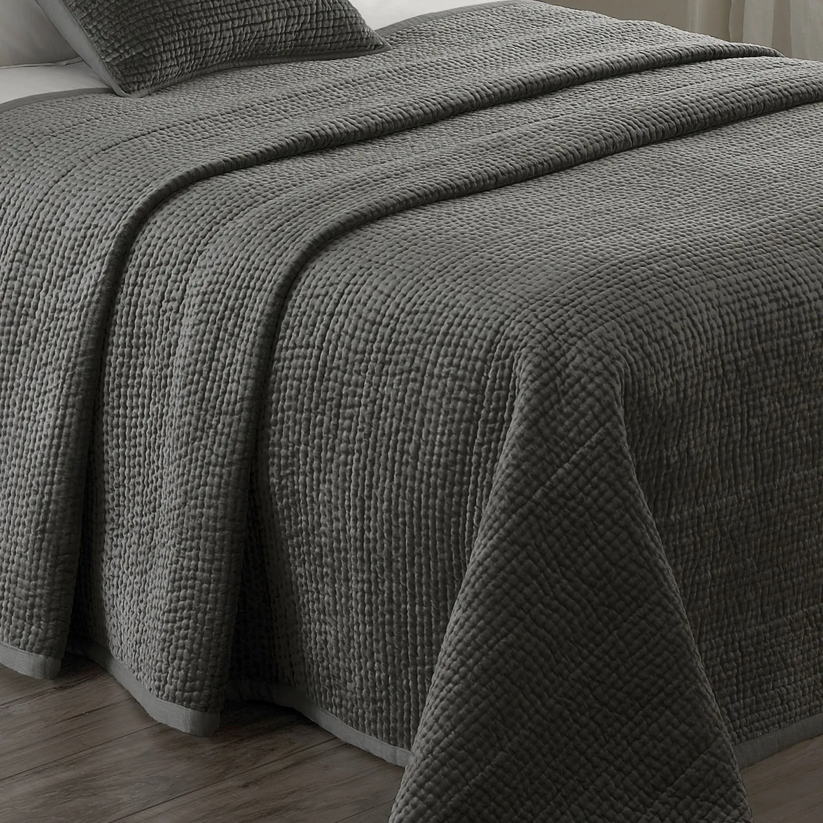 Paoletti Brooklands Quilted Bedspread in Grey 2