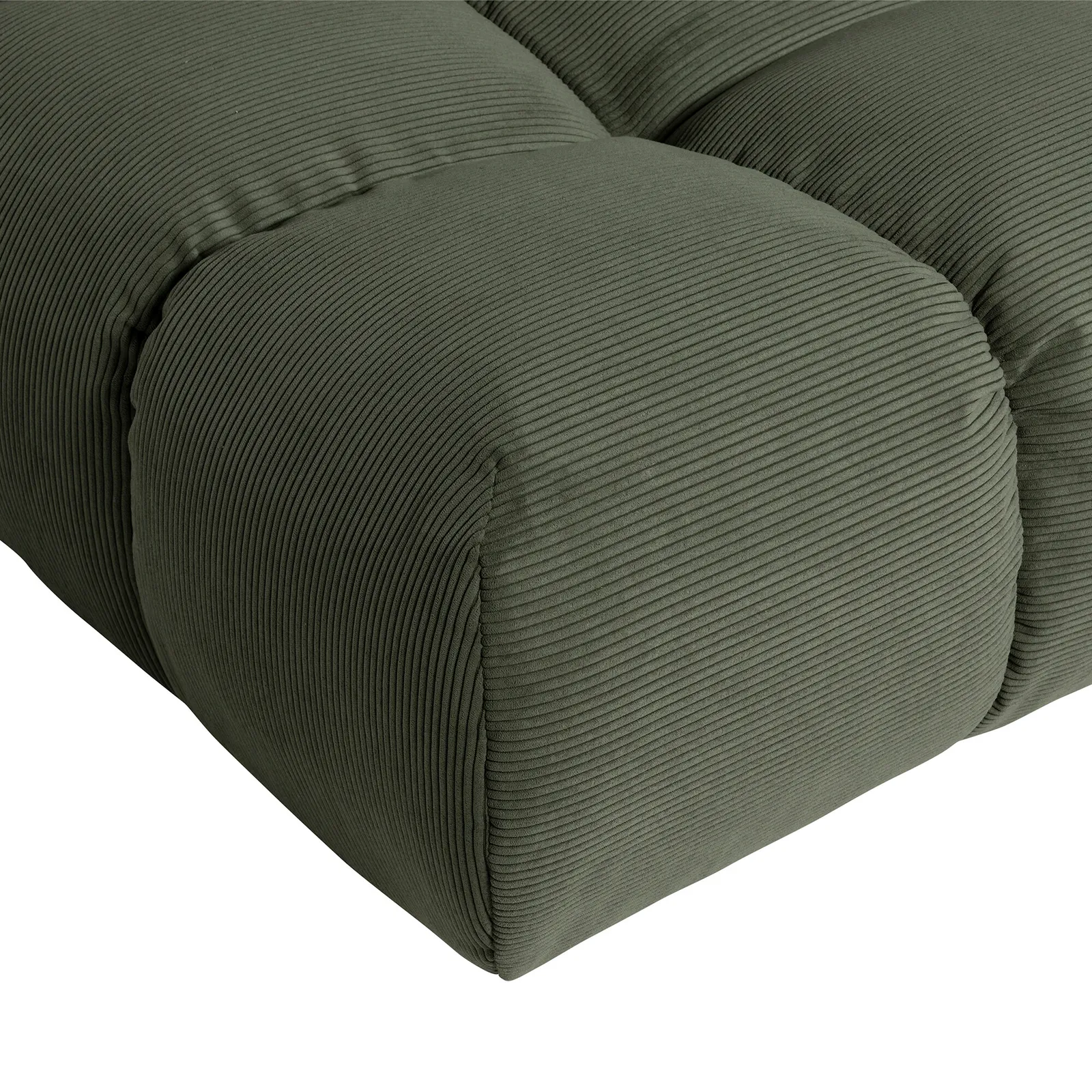Bryce 2 Seater Without Armrest Right Modular Sofa, Green Fabric | Barker & Stonehouse 6