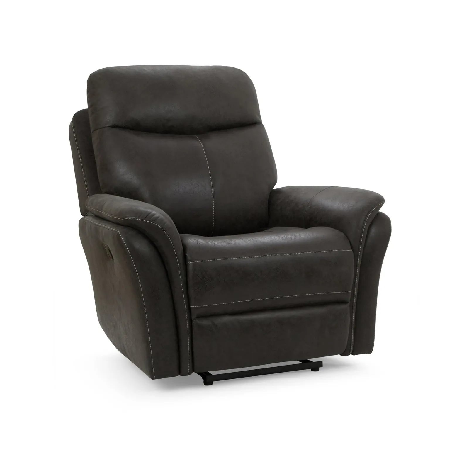 Monte Faux Suede Reclining Armchair - Slate Grey Grey