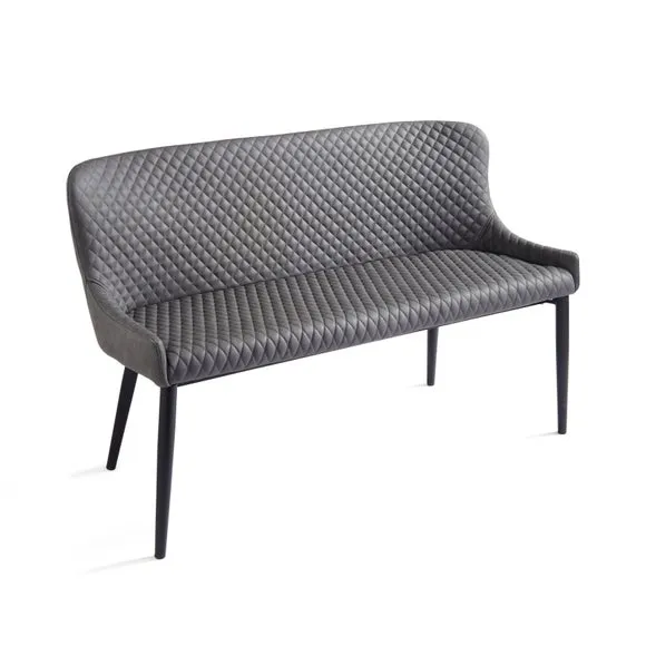 Montreal 2 Seater Dining Bench, Faux Leather, 133cm 4