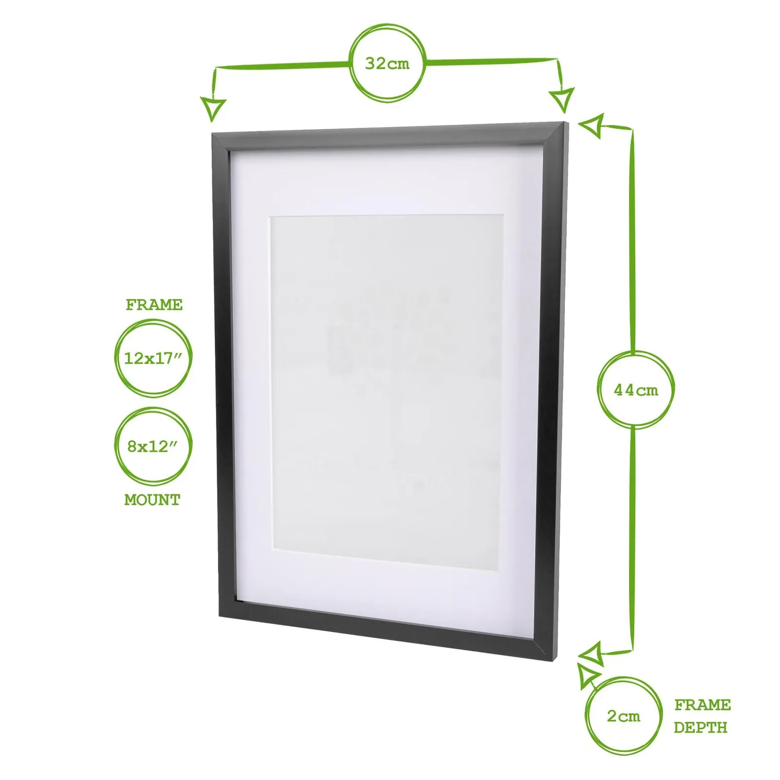 Nicola Spring 3x Photo Frame with White A4 Mount - A3 (12" x 17") Picture Display 6
