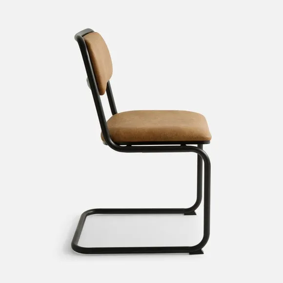 Draper Cantilever Dining Chair, Faux Leather 6