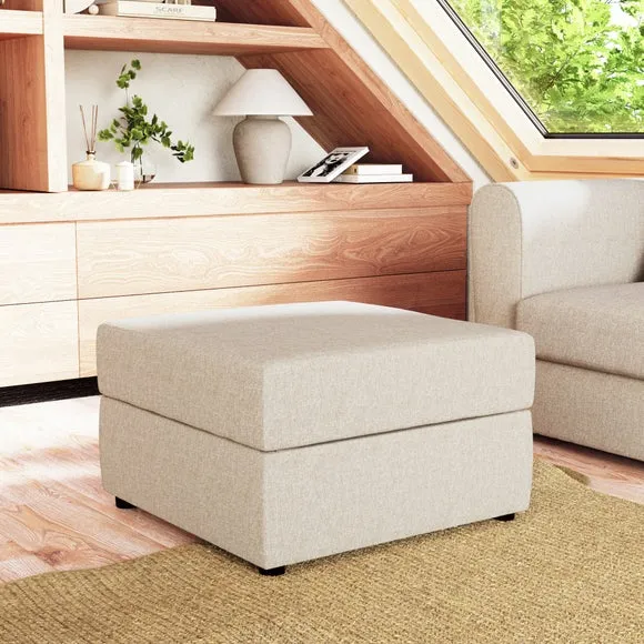 Square Soft Texture Storage Footstool 1