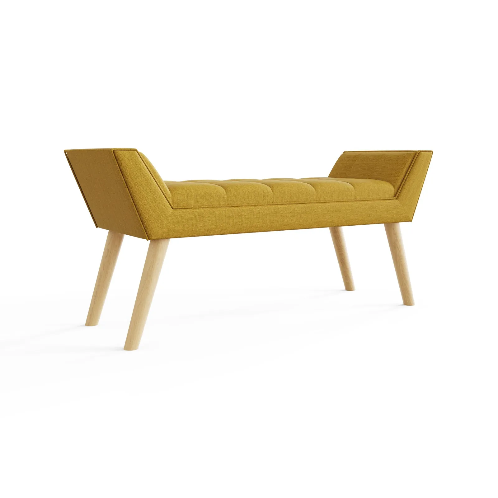 GFW Milan Ottoman Storage Bench in Mustard 5