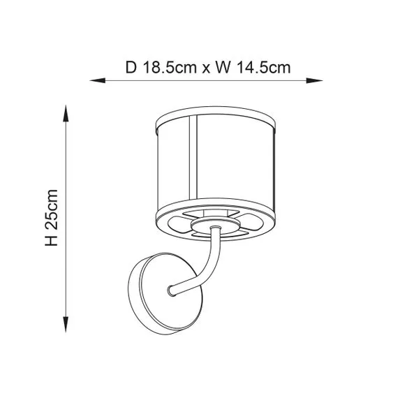 Vogue Beckett Industrial Wall Light 5