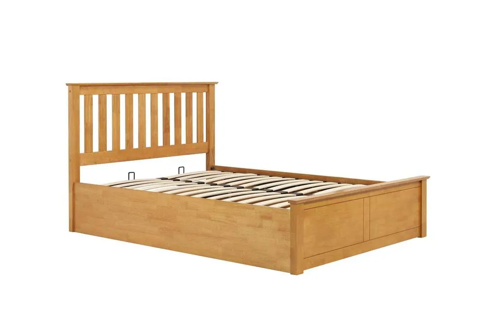 Birlea Single Oak Ottomam Bed 3FT Storage Bed Frame Aspen in Brown 5