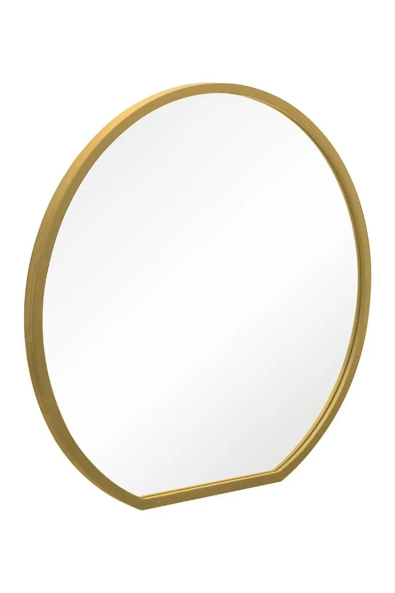 MirrorOutlet Gold Framed Flat Bottom Circular Garden Wall Mirror (84CM X 80CM) 5