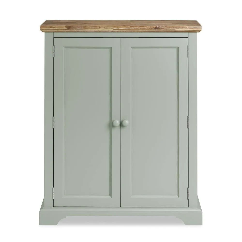 Statement Furniture Florence Shoe Storage Cabinet Wooden Shoe Rack in Light Green 3