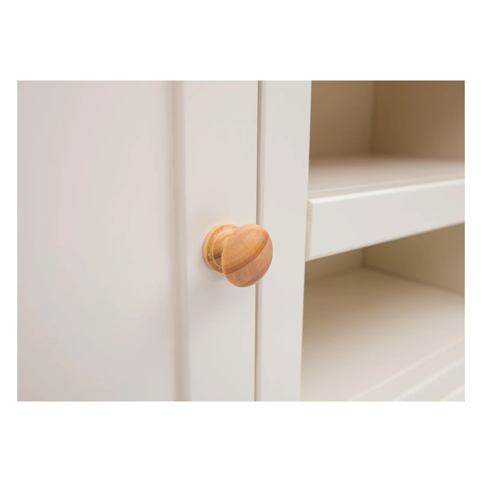 Cabinet Bits Trevi Off-White 2 Door TV Cabinet Wood Knob 5
