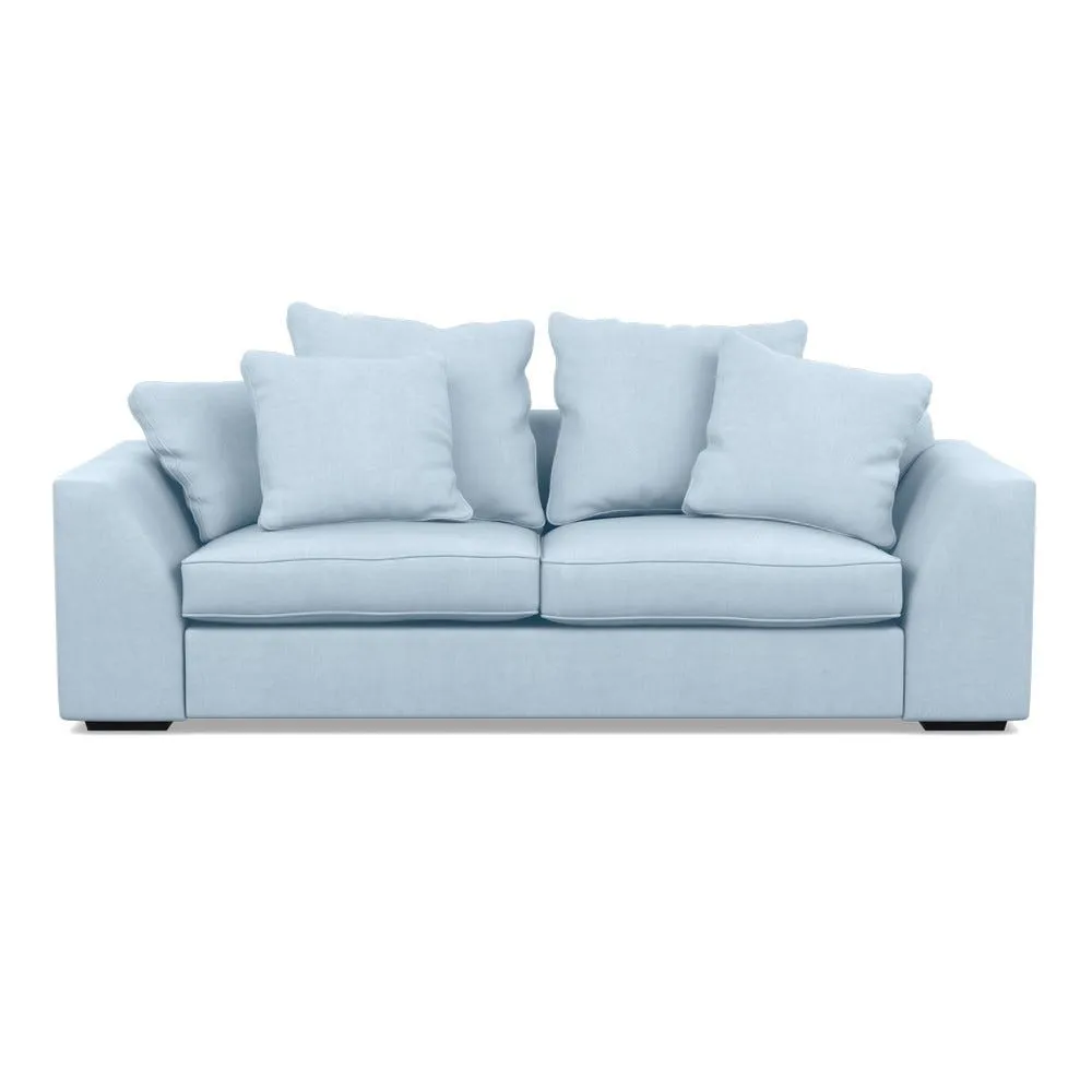 Heal's Cumulus 4 Seater Sofa Capelo Linen-Cotton Sea Shanty Black Feet 2