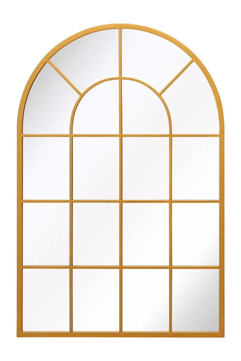 MirrorOutlet Gold Framed Arched Window Garden Mirror 47"x31" 120x80CM 3