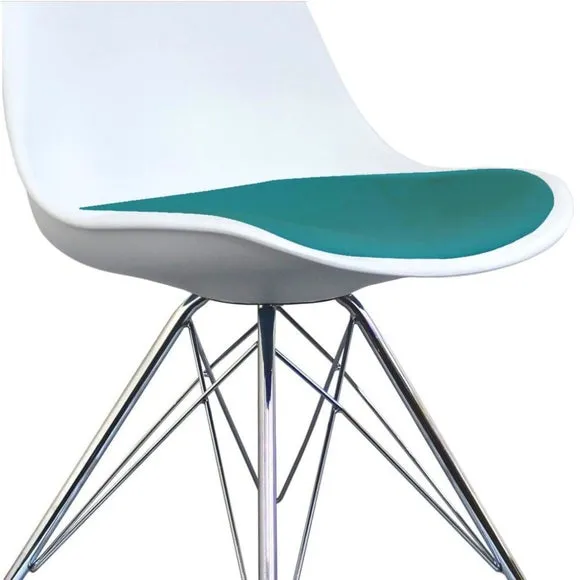 Fusion Living Soho White Plastic Dining Chair 6