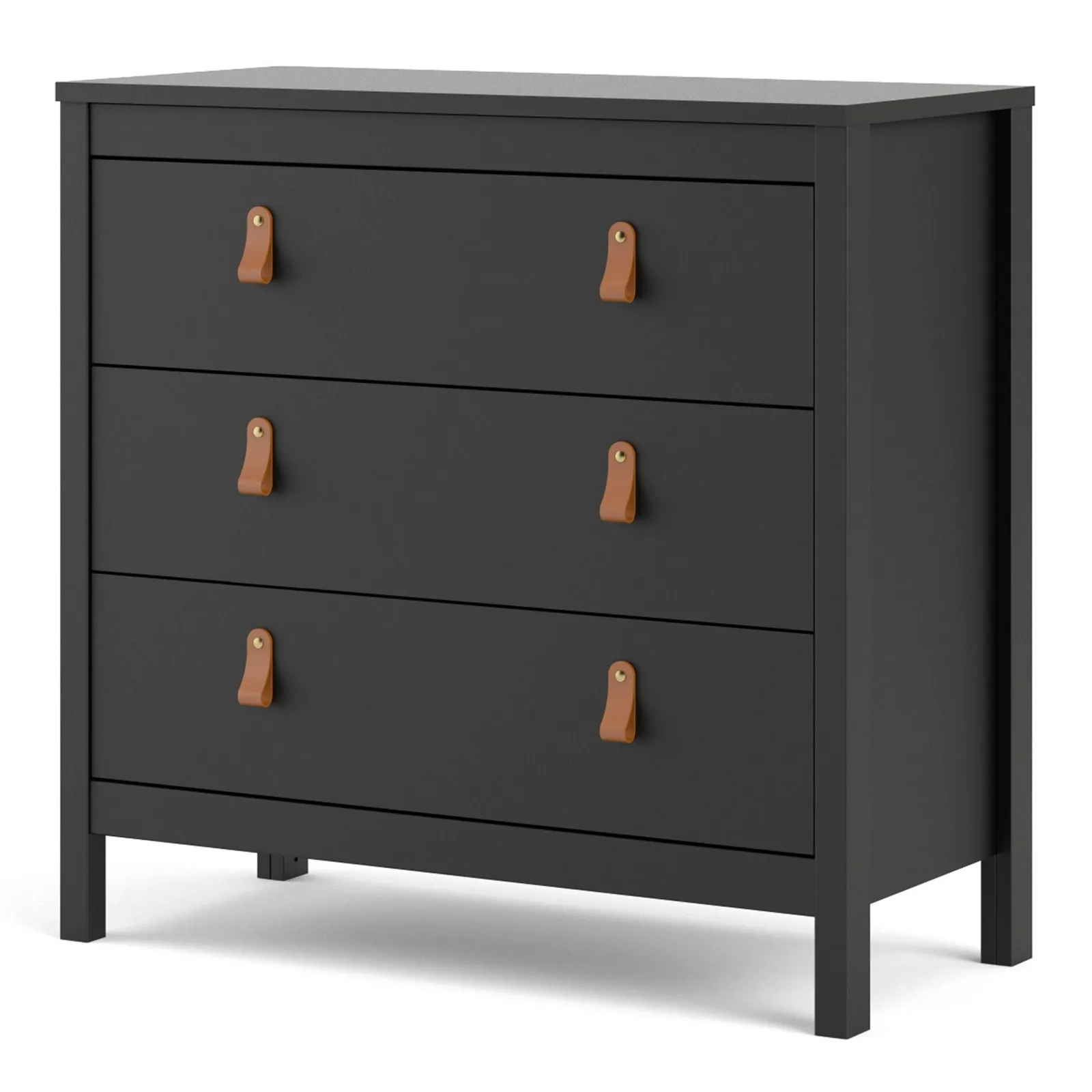 Furniture To Go Barcelona Chest 3 Drawers in Black 3