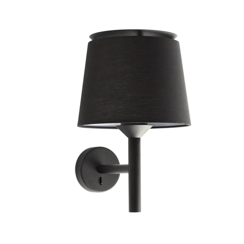 Netlighting Savoy Wall Light with Shade Black E27