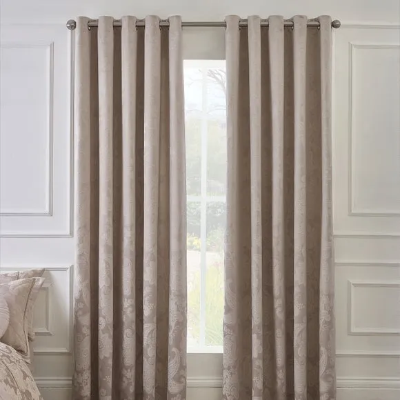 Catherine Lansfield Opulent Jacquard Eyelet Curtains 2