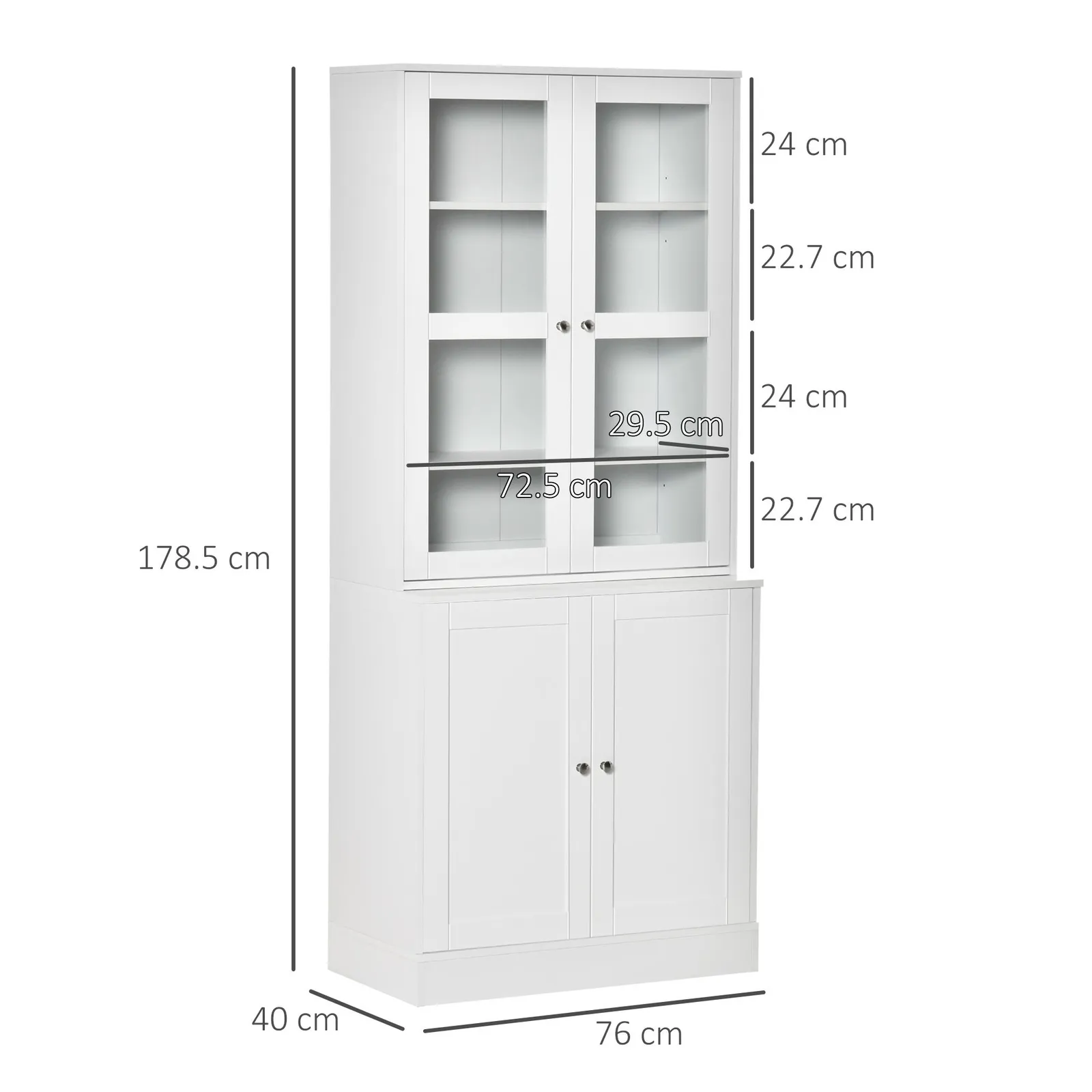 HOMCOM Modern Bookcase Display Storage Unit in White 3