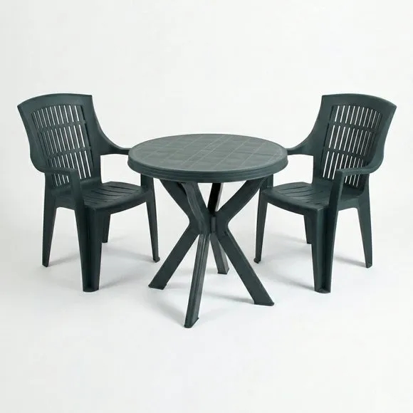 Tivoli 2 Seater Green Bistro Set with Parma Chairs 2