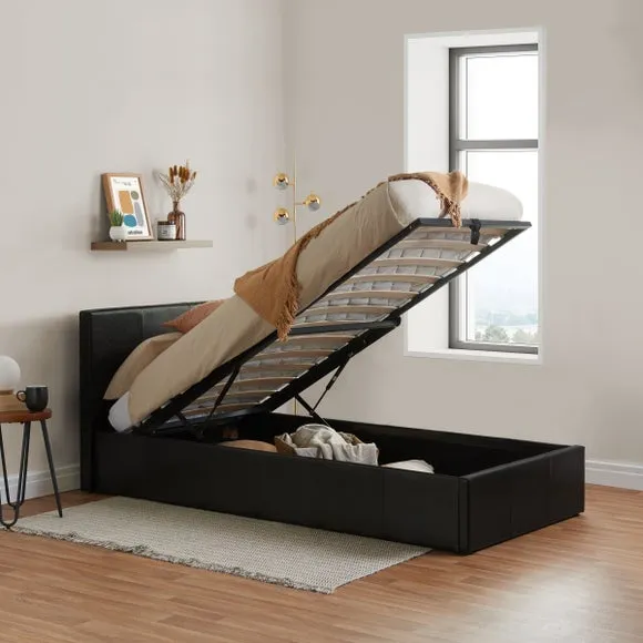 Berlin Ottoman Bed Frame, Faux Leather 2
