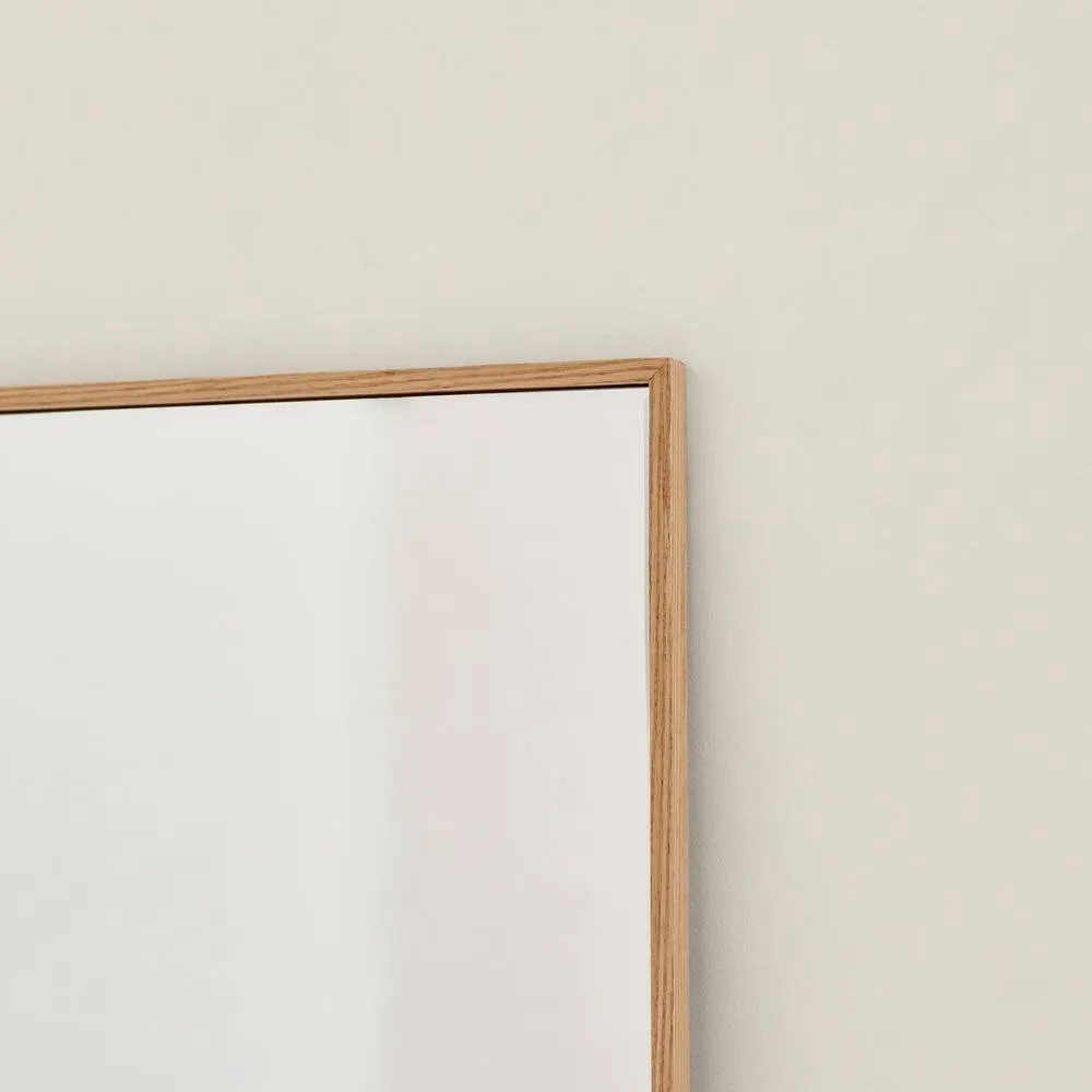 FurnitureboxUK Inga Oak Wood Full Length Rectangle 170x50cm Wall Mirror in Light Brown 4